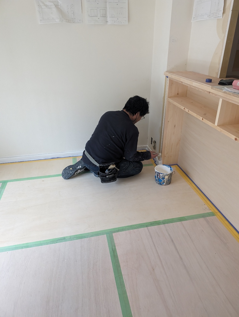 塗装工事スタート