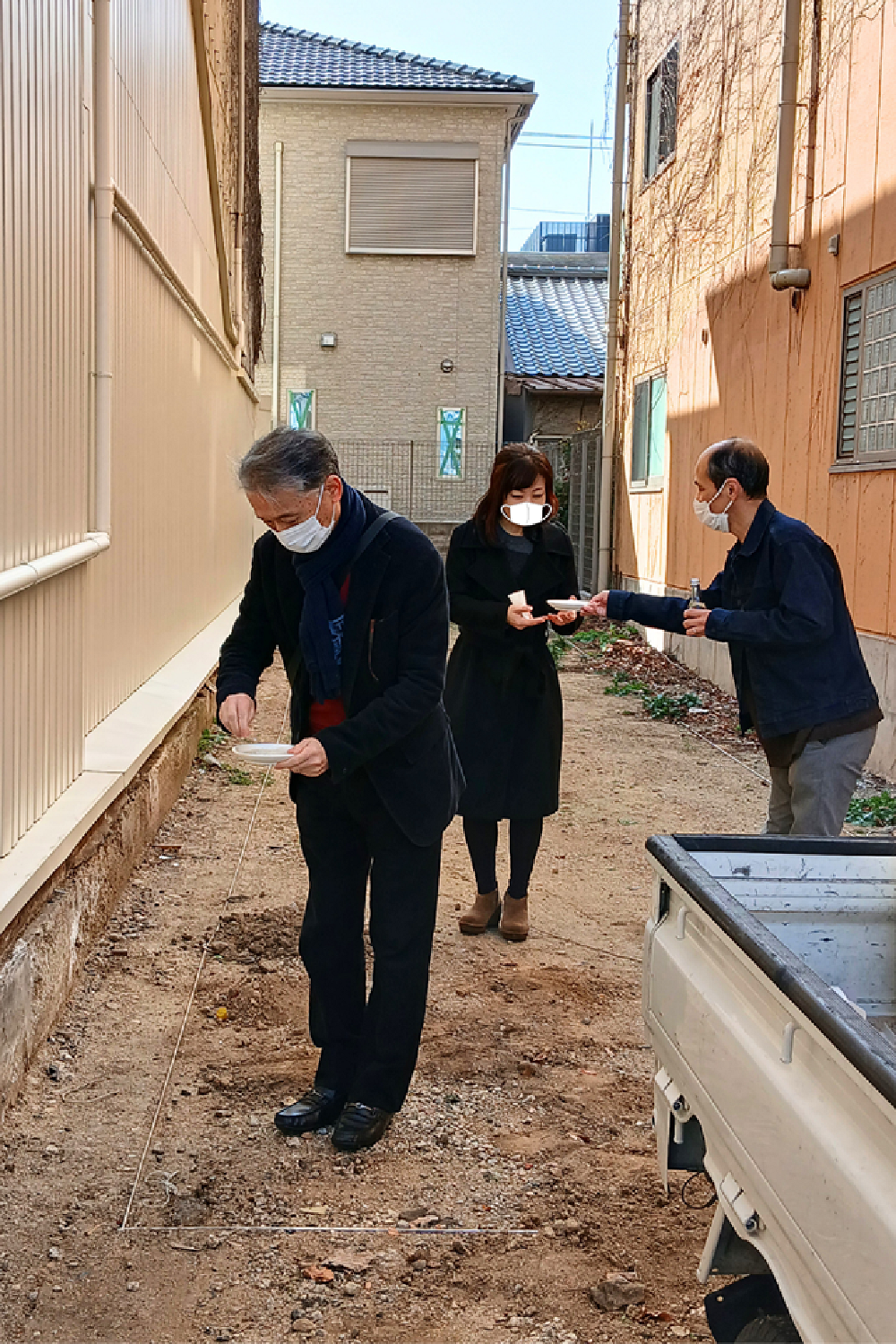 お清めと地縄確認を行いました