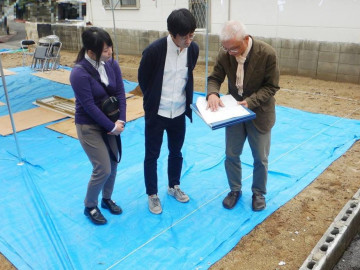 地縄の確認を行います