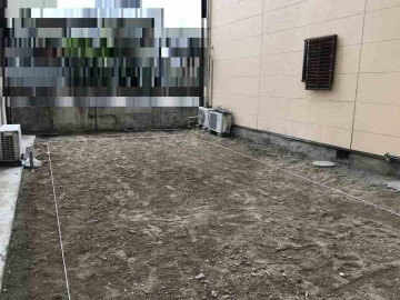 解体が終わり地縄確認