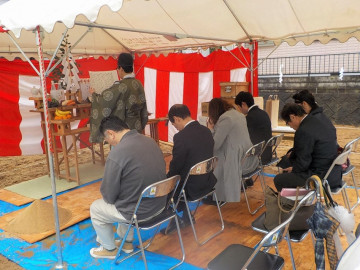 地鎮祭で安全祈願