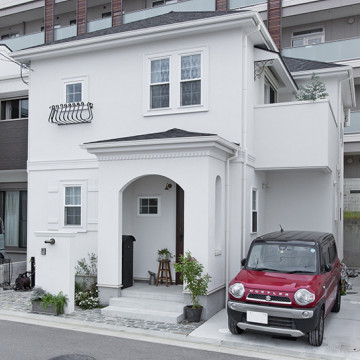 フレンチシックHOUSE #アンティーク #2階リビング #アイアン手摺階段