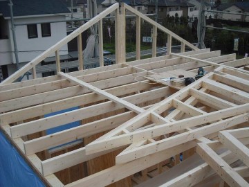 小屋組み工事